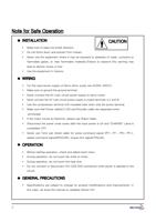Note for Safe Operation INSTALLATION CAUTION y Make (Page 3 / 25) Mecapion Servo Drive Instruction Manual (Abridgment)