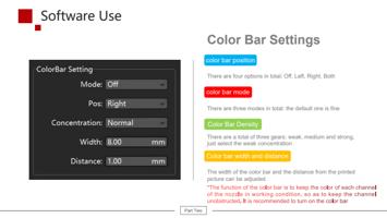 Color Bar Settings color bar position There are four (Page 21 / 61) 6090 UV Flatbed Printer Product Installation and Operation Instructions