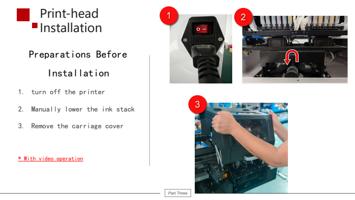 Preparations Before Installation 1 turn off the printer (Page 28 / 61) 6090 UV Flatbed Printer Product Installation and Operation Instructions