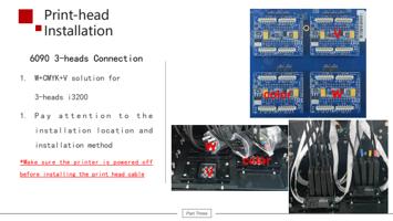 V 6090 3heads Connection 1 W+CMYK+V solution for 3heads (Page 32 / 61) 6090 UV Flatbed Printer Product Installation and Operation Instructions