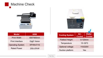 Machine Check Model Print Width Print Interface Operating (Page 4 / 61) 6090 UV Flatbed Printer Product Installation and Operation Instructions