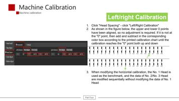 Leftright Calibration 1 Click Head Spacing click LeftRight (Page 40 / 61) 6090 UV Flatbed Printer Product Installation and Operation Instructions