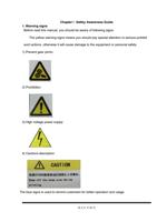 Chapter I Safety Awareness Guide 1. Warning signs (Page 4 / 89) UV Flatbed Printer (Epson Series)