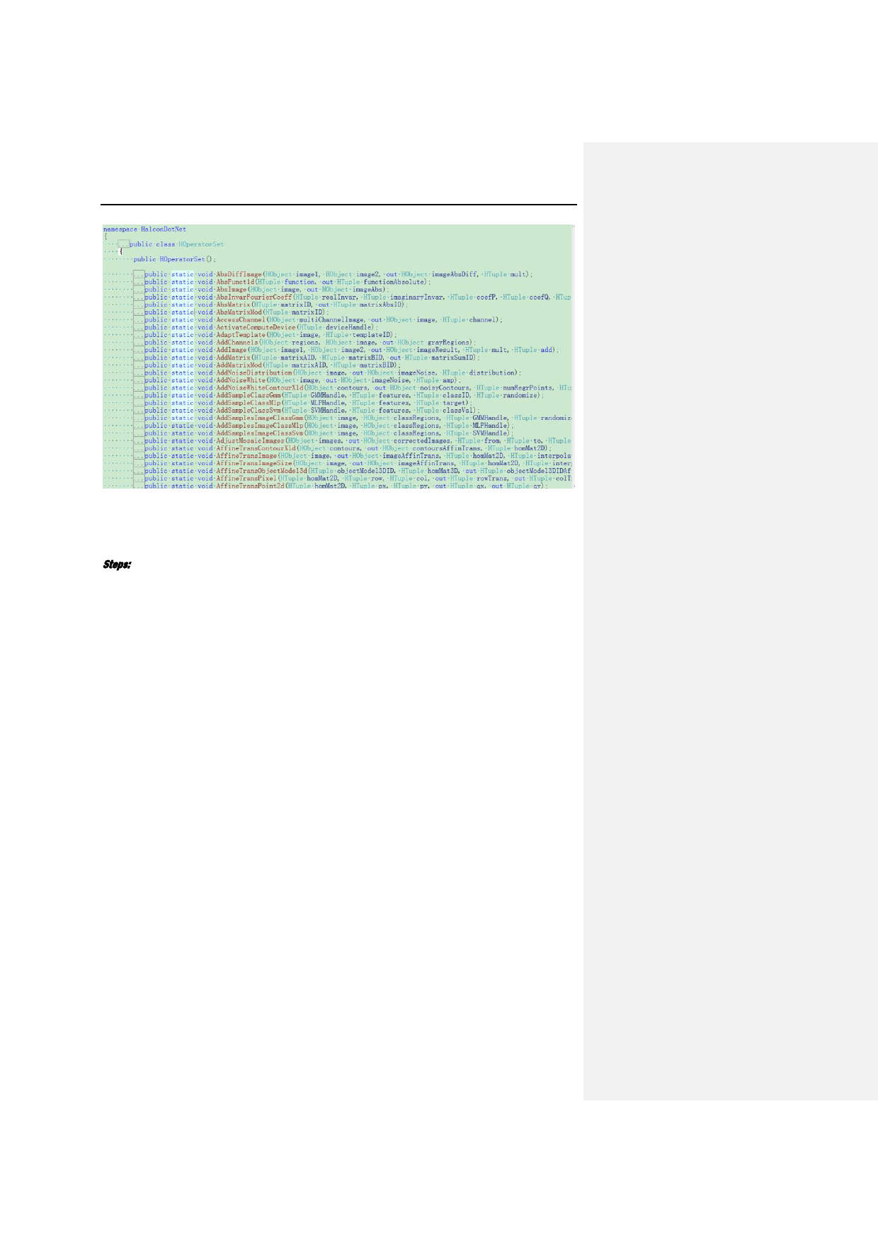 424 Operation Procedure Steps 1 Call API MVCCStartGrabbingNET (Page 14 ...