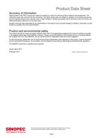 Accuracy of information Data provided in this PDS is (Page 3 / 21) Sinopec L-QB 300 Heat Transfer Oil