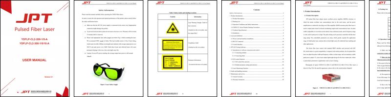 JPT 200W 300W Pulsed Fiber Laser User Manual YDFLP-CL2 V0.1.pdf