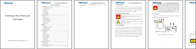 Raycus Continuous Wave Fiber Laser User Guide, C1500S & C2000S.pdf