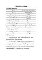 Chapter I Overview 11 Product parameter Name Intelligent (Page 5 / 37) LaserMaster Versatile (4-in-1) Cleaning, Welding System Manual