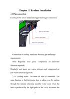 Product Installation 31 Pipe connection Cooling water (Page 7 / 37) LaserMaster Versatile (4-in-1) Cleaning, Welding System Manual