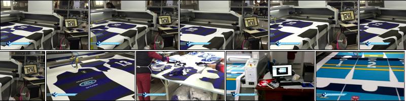 Printed Clothing Fabric Contour Cutting by Conveyor Table CNC Laser Cutter with CCD Camera.mp4