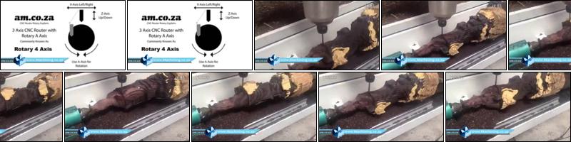 Wooden Buddha Statue Carved on AM.CO.ZA RotaRoute Rotary 4 Axis CNC Router XYZ Axis with Rotary Attachment.mp4
