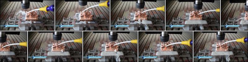 Brass Components Engraving on EasyRoute DIY CNC Router with Coolant Cooling and Clamped on T-Slot.mp4