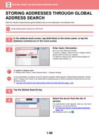 GLOBAL ADDRESS SEARCH Store the results of searching (Page 102 / 934) Sharp MX Printer Manual