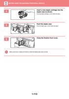 4 Insert a new staple cartridge into the staple case (Page 116 / 934) Sharp MX Printer Manual