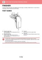 FINISHER This device outputs sorted paper while staggering (Page 117 / 934) Sharp MX Printer Manual