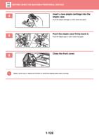 Push the staple cartridge in until it clicks into place (Page 123 / 934) Sharp MX Printer Manual