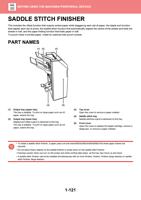 SADDLE STITCH FINISHER This includes the offset function (Page 124 / 934) Sharp MX Printer Manual