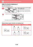 the paper that you want to staple in the insertion (Page 129 / 934) Sharp MX Printer Manual