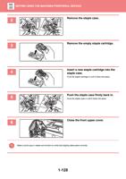 2 Remove the staple case 3 Remove the empty staple (Page 131 / 934) Sharp MX Printer Manual