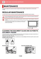 TENANCE MAINTENANCE This section explains how to clean (Page 144 / 934) Sharp MX Printer Manual