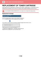 REPLACEMENT OF TONER CARTRIDGE Always replace the toner (Page 156 / 934) Sharp MX Printer Manual