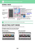 NORMAL MODE Normal mode lets you select any function (Page 168 / 934) Sharp MX Printer Manual