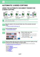 AUTOMATIC 2SIDED COPYING USING THE AUTOMATIC DOCUMENT (Page 181 / 934) Sharp MX Printer Manual