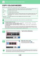 COPY COLOUR MODES Select the colour mode from Auto (Page 184 / 934) Sharp MX Printer Manual