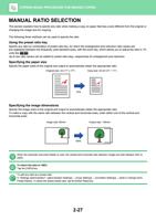 MANUAL RATIO SELECTION This section explains how to (Page 191 / 934) Sharp MX Printer Manual
