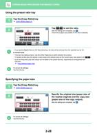 Using the preset ratio key 1 Tap the Copy Ratio key (Page 192 / 934) Sharp MX Printer Manual