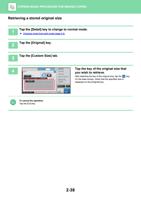 Retrieving a stored original size 1 Tap the Detail (Page 202 / 934) Sharp MX Printer Manual