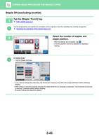 ON excluding booklet 1 Tap the Staple Punch key ► (Page 207 / 934) Sharp MX Printer Manual