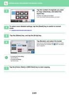 NUp 2Up 4Up 8Up OFF 2Up 4Up 8Up Tap the number of originals (Page 215 / 934) Sharp MX Printer Manual