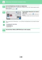 key and select an original size When you tap the original (Page 223 / 934) Sharp MX Printer Manual