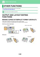 OTHER FUNCTIONS OTHER FUNCTIONS Other functions are (Page 224 / 934) Sharp MX Printer Manual