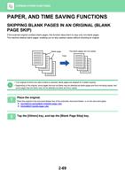 PAPER AND TIME SAVING FUNCTIONS SKIPPING BLANK PAGES (Page 233 / 934) Sharp MX Printer Manual