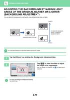 DJUSTING THE BACKGROUND BY MAKING LIGHT AREAS OF THE (Page 235 / 934) Sharp MX Printer Manual