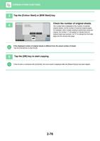 Tap the Colour Start or BW Start key 4 1 pages of original (Page 240 / 934) Sharp MX Printer Manual