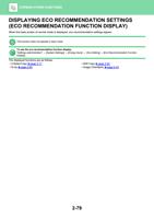 DISPLAYING ECO RECOMMENDATION SETTINGS ECO RECOMMENDATION (Page 243 / 934) Sharp MX Printer Manual