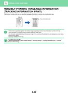 FORCIBLY PRINTING TRACEABLE INFORMATION TRACKING INFORMATION (Page 246 / 934) Sharp MX Printer Manual