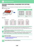 ERASING PERIPHERAL SHADOWS FOR COPYING ERASE The erase (Page 249 / 934) Sharp MX Printer Manual