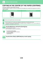 IN THE CENTRE OF THE PAPER CENTRING This function centres (Page 252 / 934) Sharp MX Printer Manual