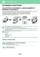 SCANNING FUNCTIONS COLLECTIVELY SCANNING A LARGE NUMBER (Page 255 / 934) Sharp MX Printer Manual