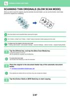 THIN ORIGINALS SLOW SCAN MODE When you wish to scan (Page 261 / 934) Sharp MX Printer Manual