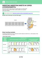 INSERTION SHEETS IN COPIES COVERSINSERTS This function (Page 277 / 934) Sharp MX Printer Manual