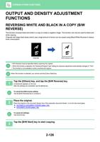 AND DENSITY ADJUSTMENT FUNCTIONS REVERSING WHITE AND (Page 290 / 934) Sharp MX Printer Manual