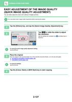 EASY ADJUSTMENT OF THE IMAGE QUALITY QUICK IMAGE QUALITY (Page 291 / 934) Sharp MX Printer Manual