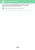 4 Tap the Colour Start or BW Start key to start interrupt (Page 299 / 934) Sharp MX Printer Manual