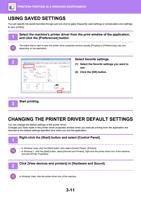 USING SAVED SETTINGS You can specify the saved favorites (Page 317 / 934) Sharp MX Printer Manual