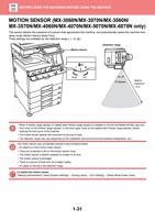 MOTION SENSOR MX3060NMX3070NMX3560N MX3570NMX4060NMX4070NMX5070NMX6070N (Page 34 / 934) Sharp MX Printer Manual